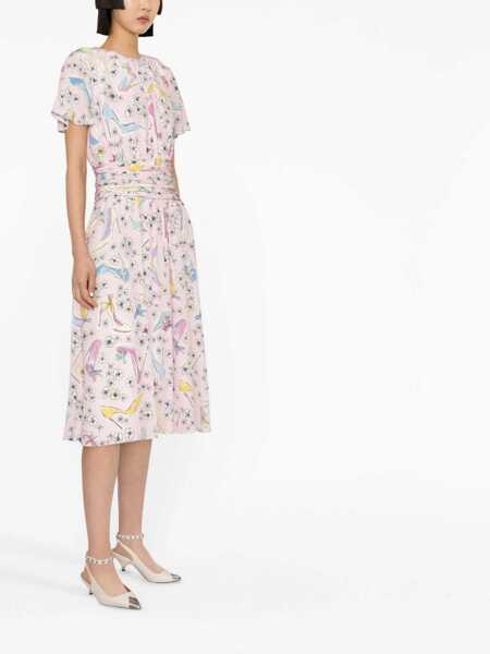 Rochii casual LOVE Moschino Heels And Flowers Dress PINK Femei (BM 9946709) 3