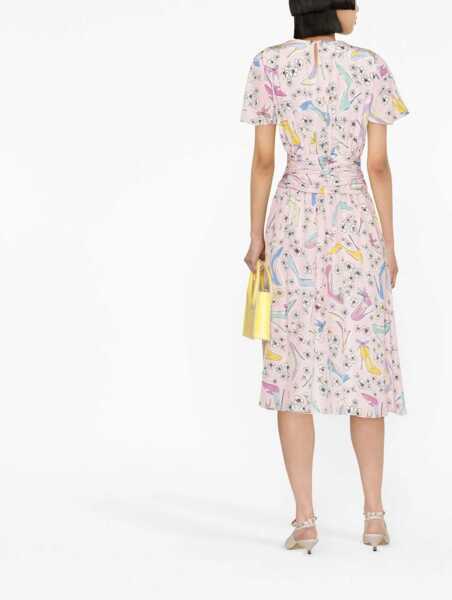 Rochii casual LOVE Moschino Heels And Flowers Dress PINK Femei (BM 9946709) 4