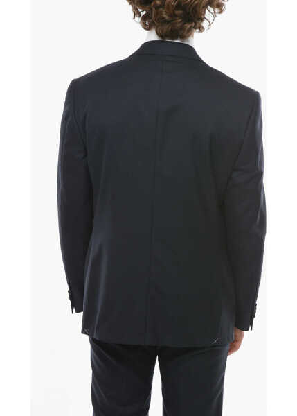 Sacouri CORNELIANI Notch Lapel Leader Virgin Wool Blazer Blue Barbati (BM 9947567) 2