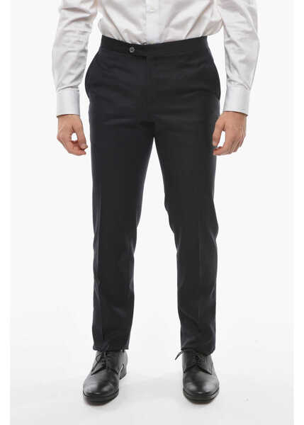 Pantaloni eleganti CORNELIANI Pants Ceremony Academy With Satin Side Band Blue Barbati (BM 9947585) 1