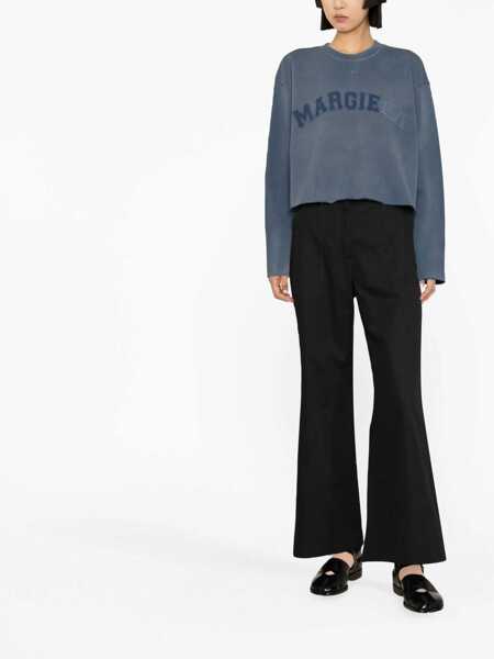 Bluze de trening Maison Margiela Cropped Sweatshirt BLUE Femei (BM 9948482) 2