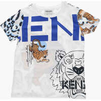 Tricouri All Over Tiger Printed Crew-Neck T-Shirt Baieti
