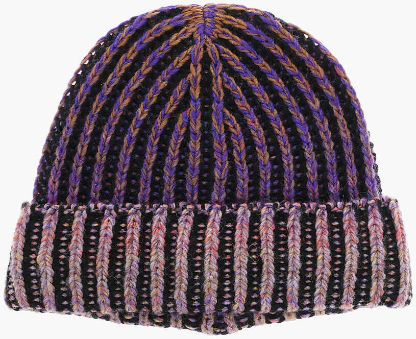Poze Diesel Wool-Blend Rockford Beanie With Logo Tag Multicolor