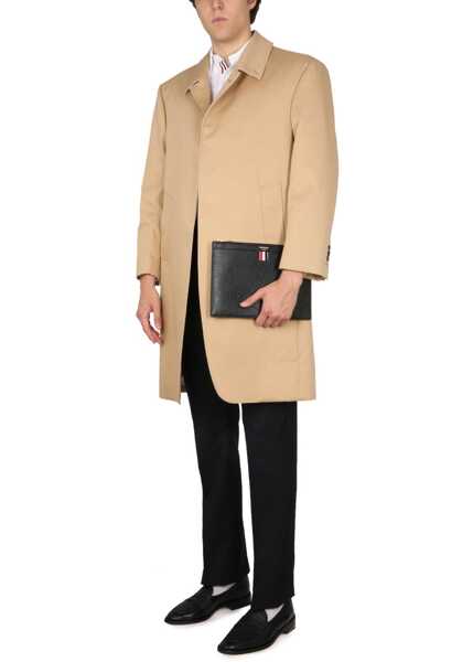 Paltoane Thom Browne Cotton Coat BROWN Barbati (BM 9950201) 2