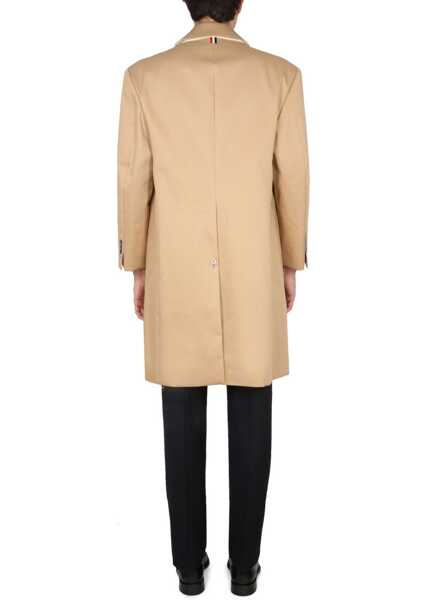 Paltoane Thom Browne Cotton Coat BROWN Barbati (BM 9950201) 3
