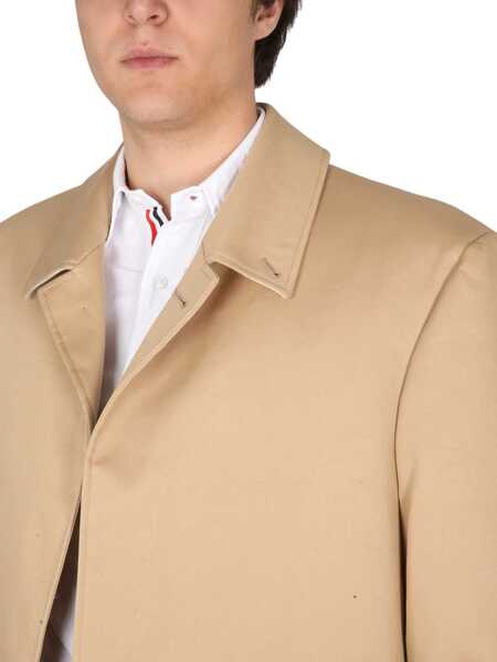 Paltoane Thom Browne Cotton Coat BROWN Barbati (BM 9950201) 4