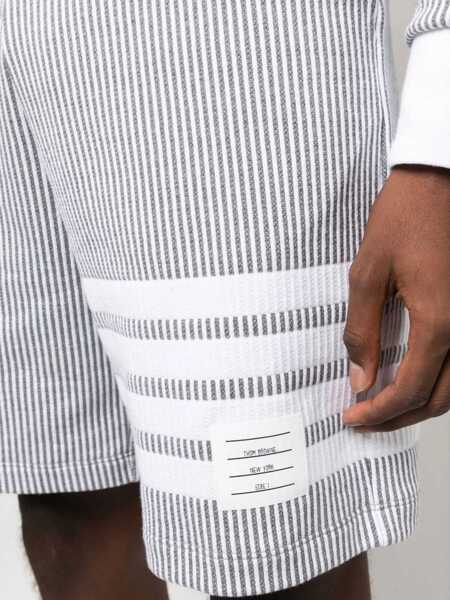 Pantaloni scurti Thom Browne Striped Bermuda Shorts GREY Barbati (BM 9950219) 5