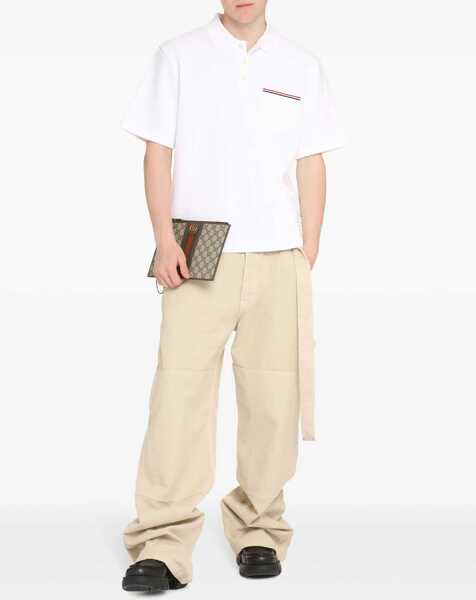 Tricouri Polo Thom Browne Cotton Polo WHITE Barbati (BM 9950225) 2
