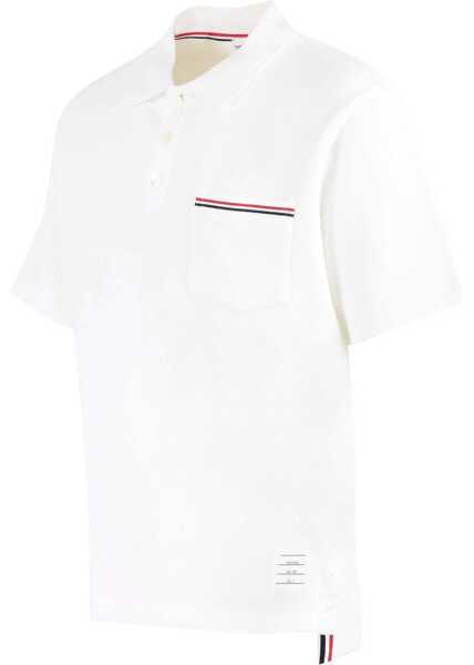 Tricouri Polo Thom Browne Cotton Polo WHITE Barbati (BM 9950225) 5