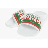 Sandale Calfskin Slids With Embossed Logo Baieti