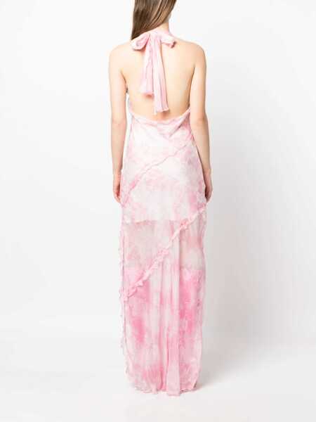 Rochii casual MSGM Silk Chiffon Dress PINK Femei (BM 9953003) 4