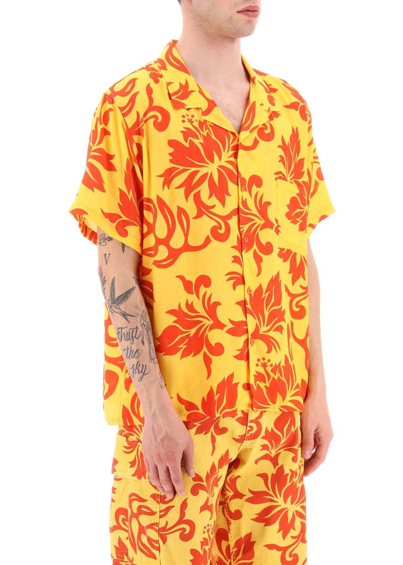 ERL Printed Viscose Bowling Shirt ERL TROPICAL FLOWERS 1