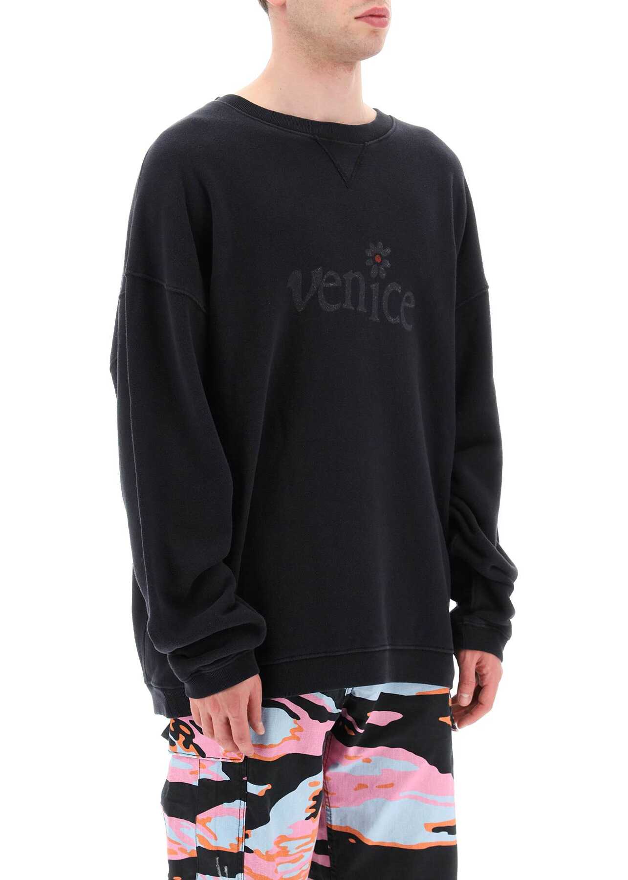 ERL Venice Print Maxi Sweatshirt BLACK 1