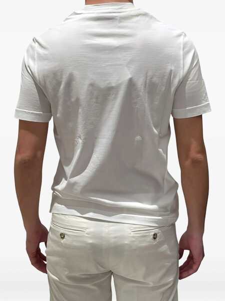 Tricouri FILIPPO DE LAURENTIIS Hindustrie T-shirt TSMC.JCREPE U570 GREEN U Green Barbati (BM 9954761) 3