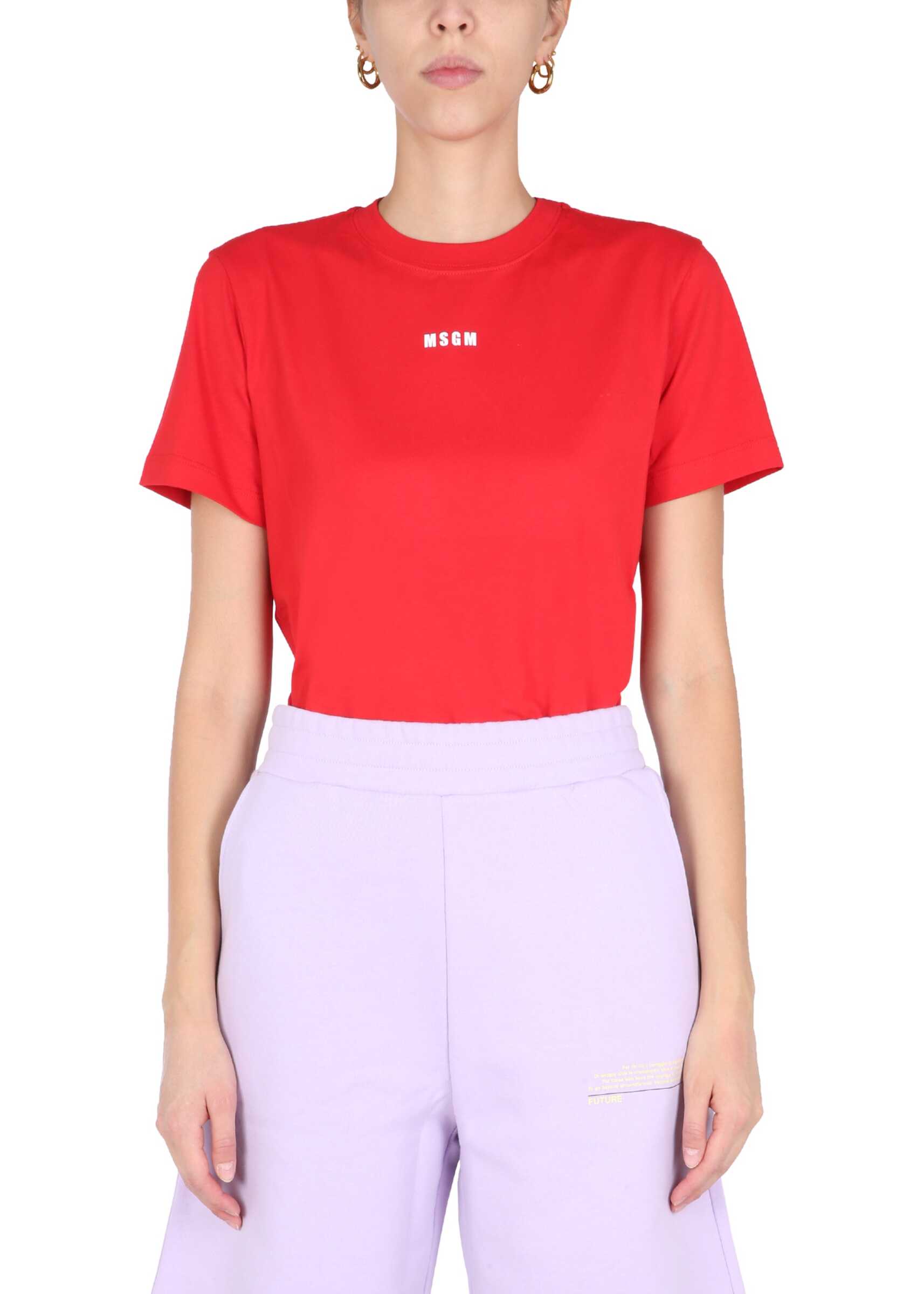 MSGM Crewneck T-Shirt RED