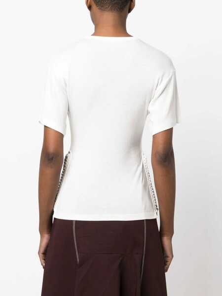 Tricouri Stella McCartney T-Shirt With Chain Detail IVORY Femei (BM 9955040) 4