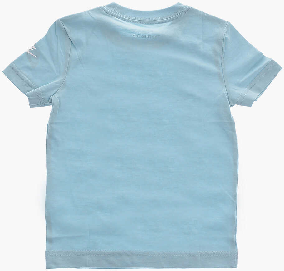 Tricouri Nike Crew-Neck T-Shirt With Front Print Logo Light Blue Baieti (BM 9955610) 3