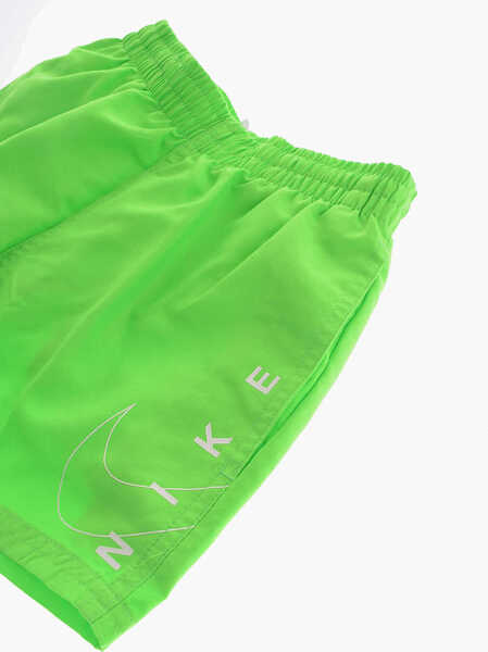 Sorturi de baie Nike Swim Solid Color Swim Shorts With Printed Logo Green Baieti (BM 9955898) 2