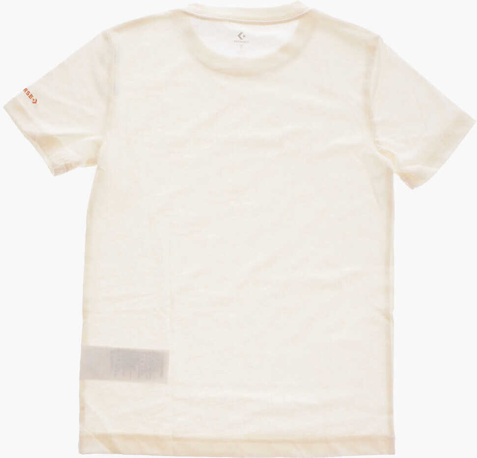 Tricouri Converse All Star Chuck Taylor Maxi Logo Printed Crew-Neck T-Shirt Beige Baieti (BM 9956606) 3