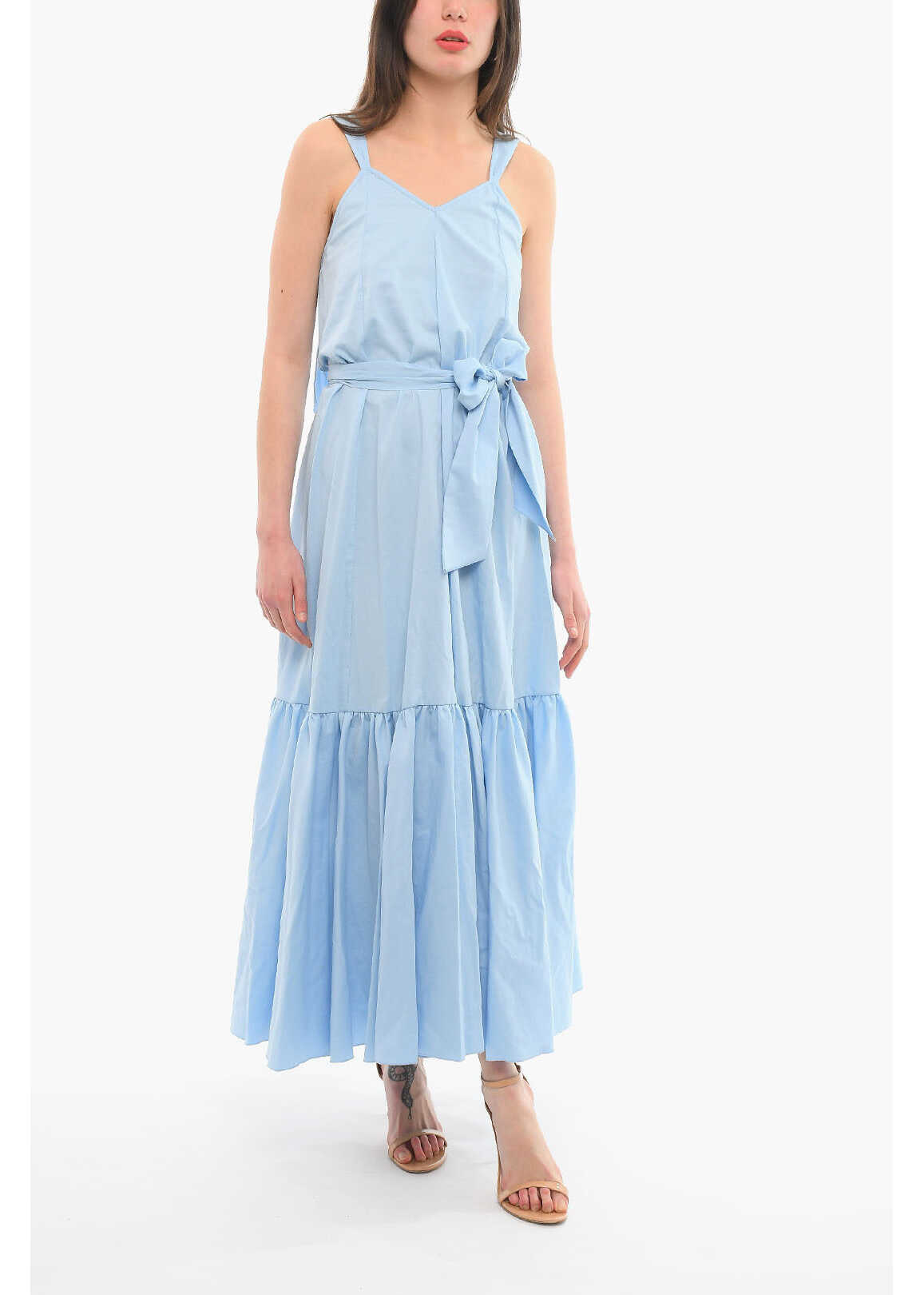 forte_forte Belted Sleeveless Maxi Dress Light Blue image15