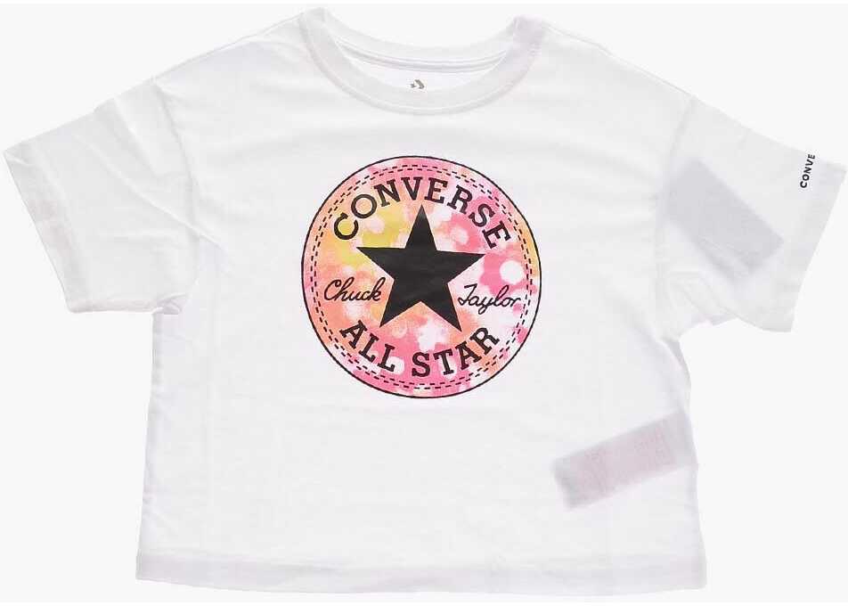 Converse All Star Chuck Taylor Maxi Logo Printed Crew-Neck T-Shirt White