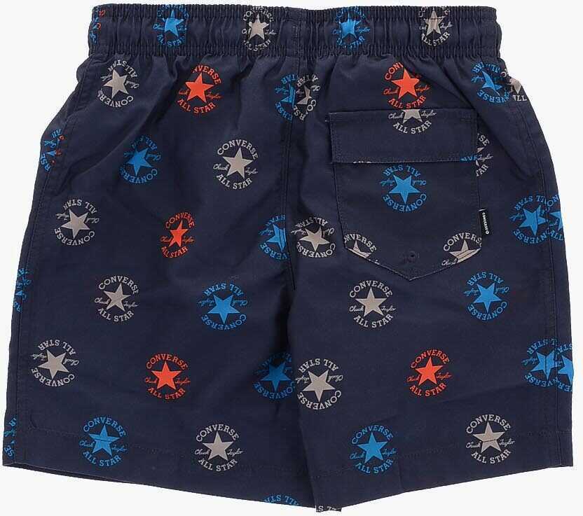Bermude Converse All Star Chuck Taylor All-Over Logo Printed Swim Boxer Blue Baieti (BM 9957146) 3