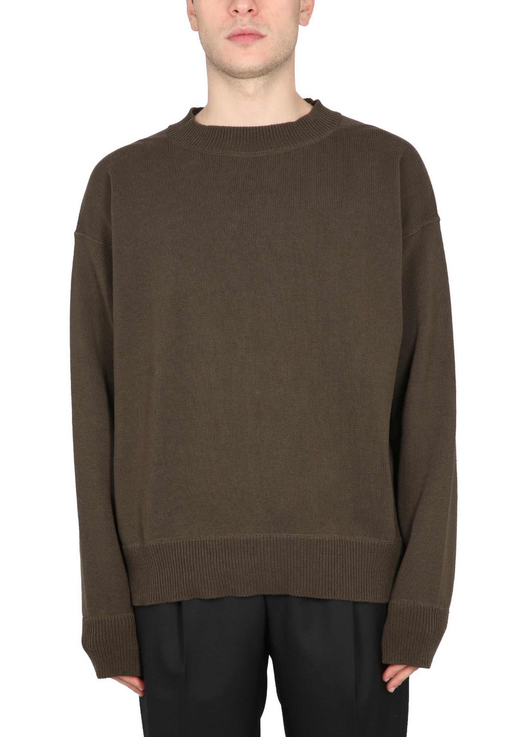 Margaret Howell Wool Jersey. MILITARY GREEN