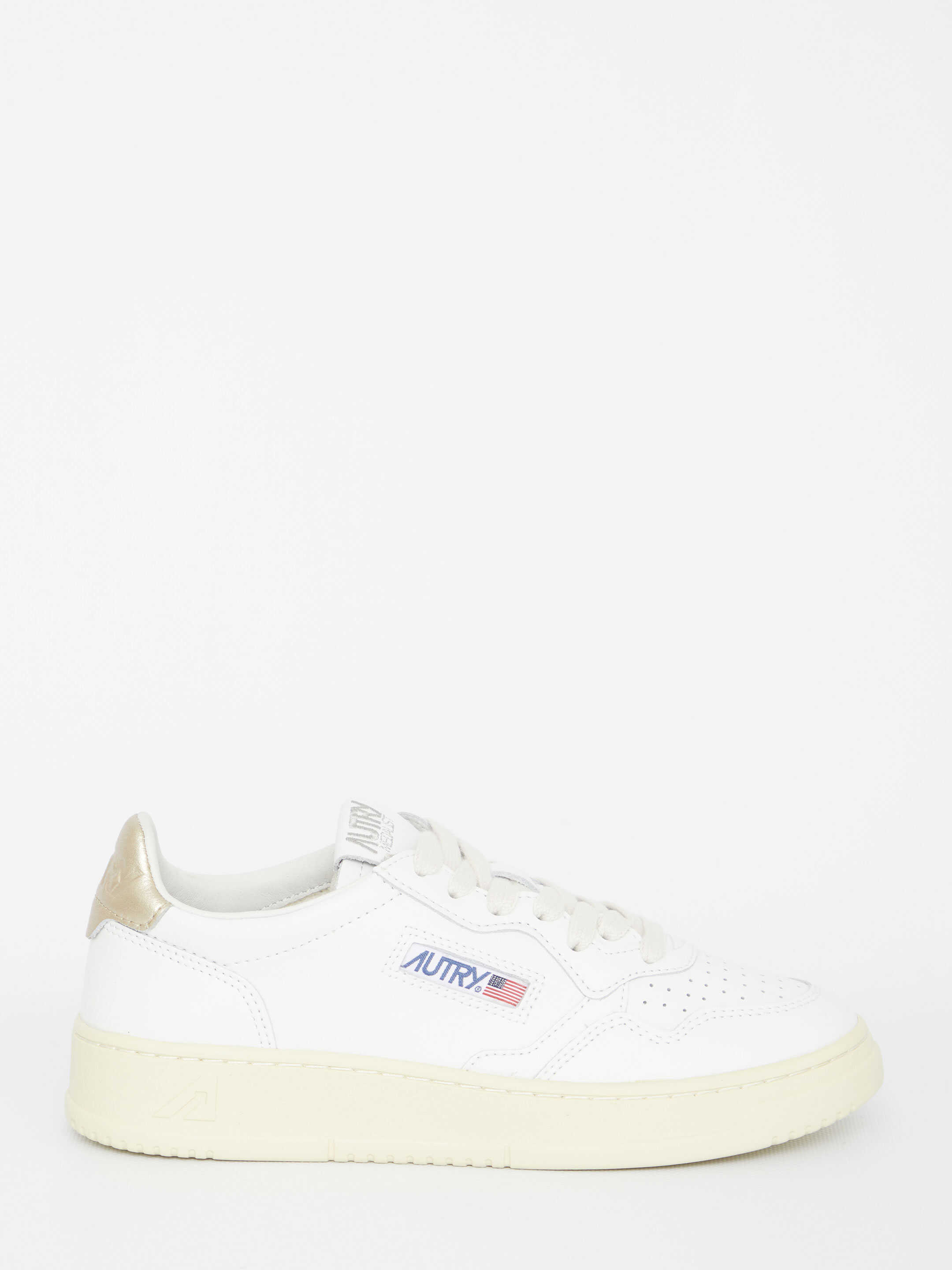 AUTRY Medalist And Gold Sneakers WHITE