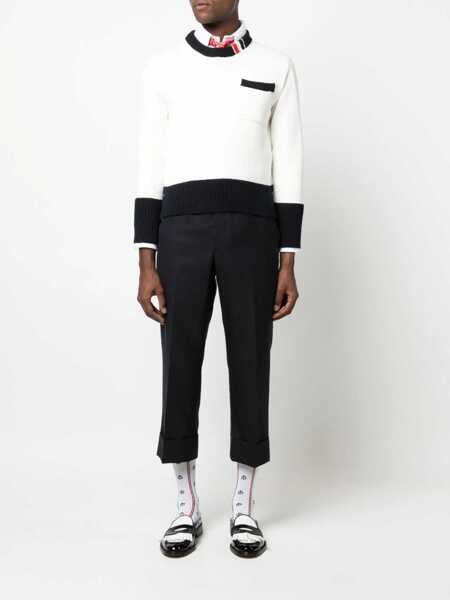 Pantaloni casual Thom Browne Wool Pants BLUE Barbati (BM 9958826) 2