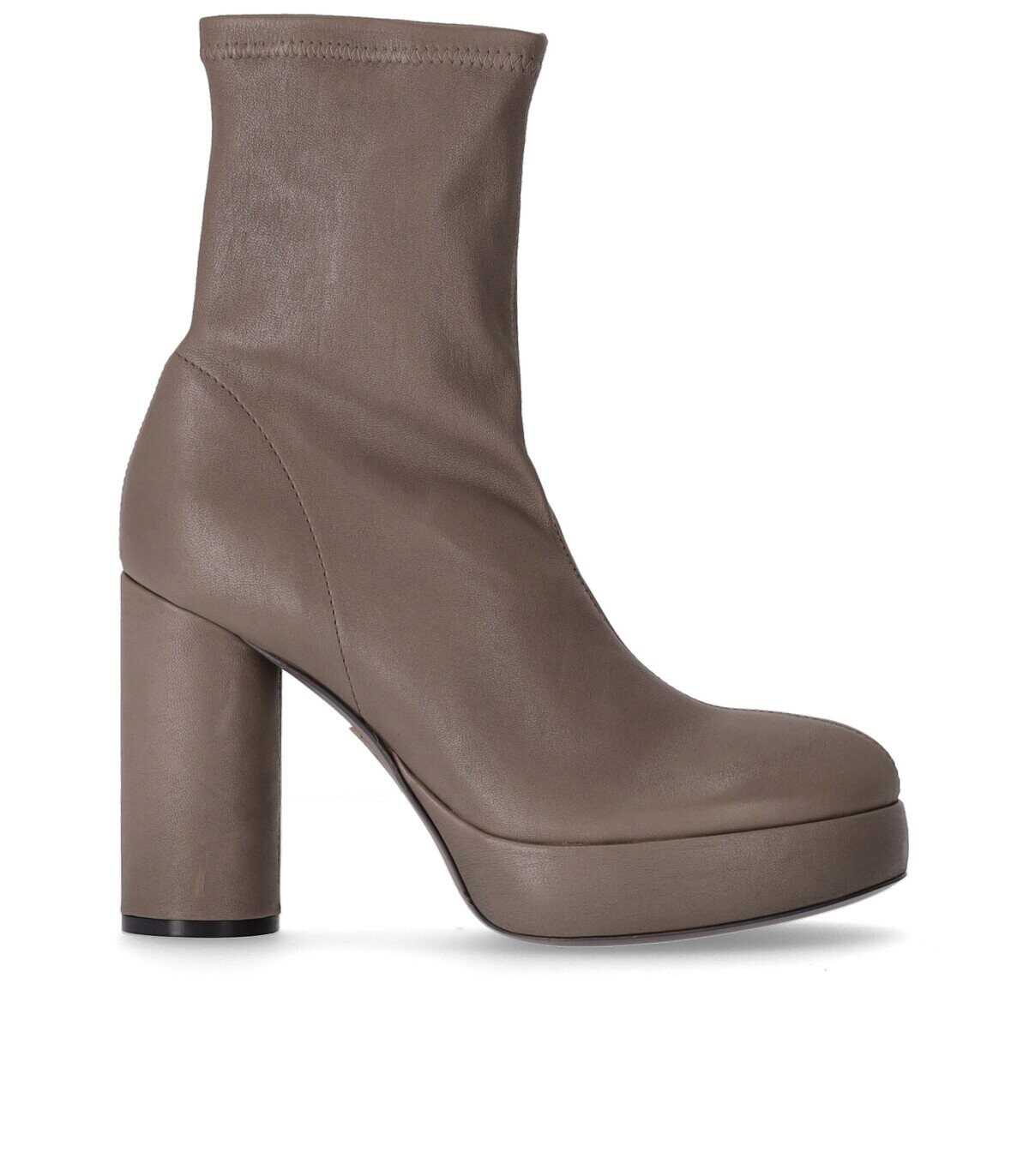 VIC MATIE VIC MATIÉ PULP MUD SOCK HEELED ANKLE BOOT Brown