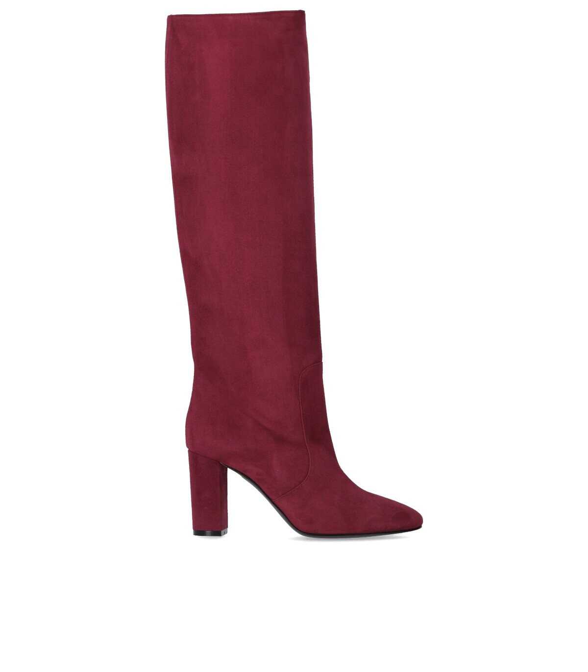 Poze Via Roma 15 VIA ROMA 15 RED SUEDE HIGH HEELED BOOT Red B-Mall