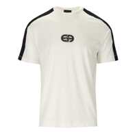 Tricouri EMPORIO ARMANI OFF-WHITE T-SHIRT WITH PATCH Barbati