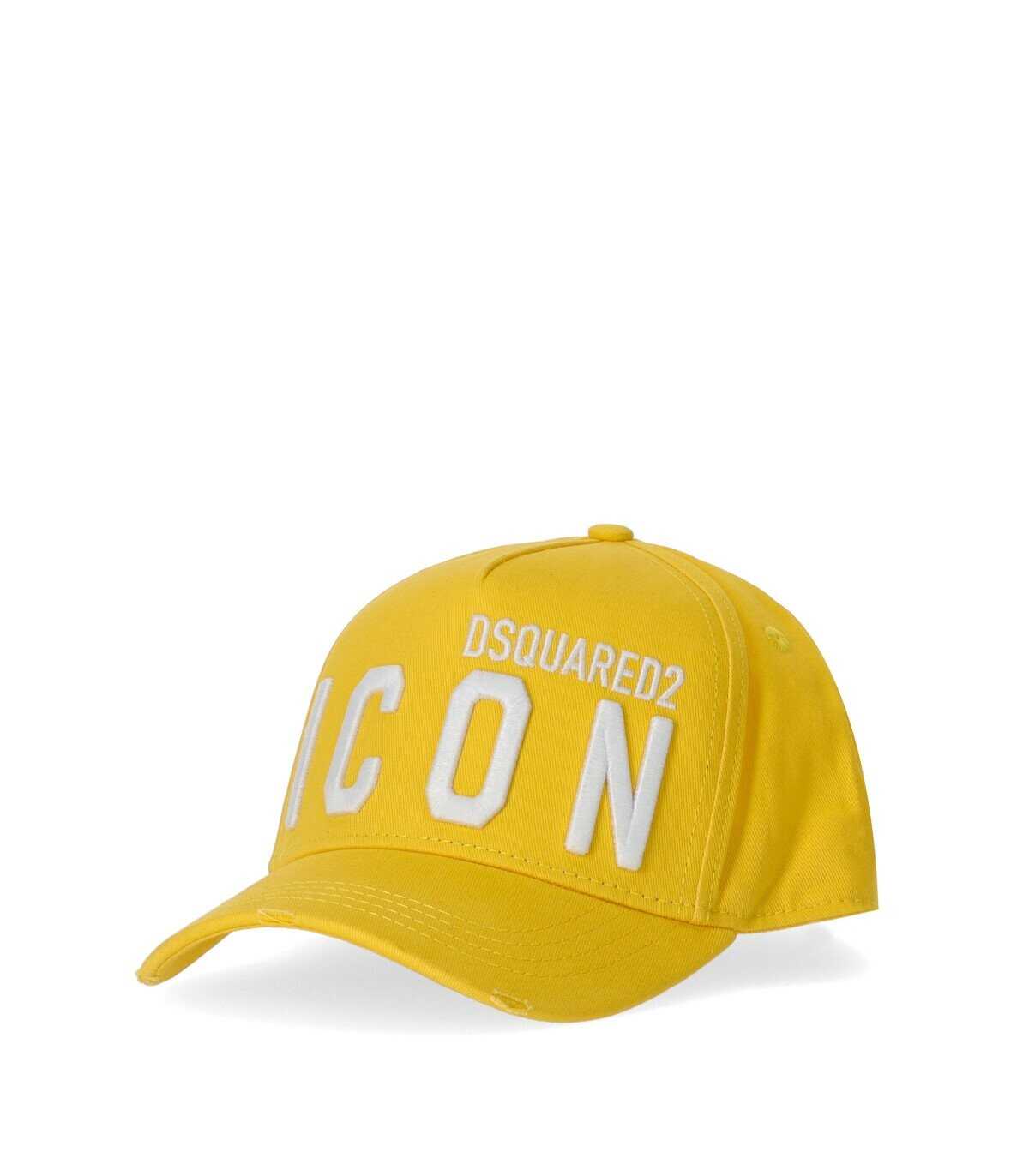 DSQUARED2 DSQUARED2 BE ICON YELLOW BASEBALL CAP Yellow