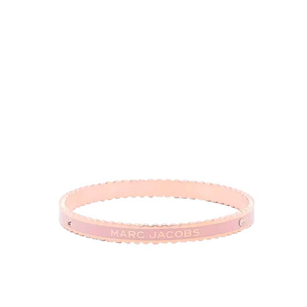 Marc Jacobs MARC JACOBS THE MEDALLION SCALLOPED GOUD ROZE ARMBAND Pink image6