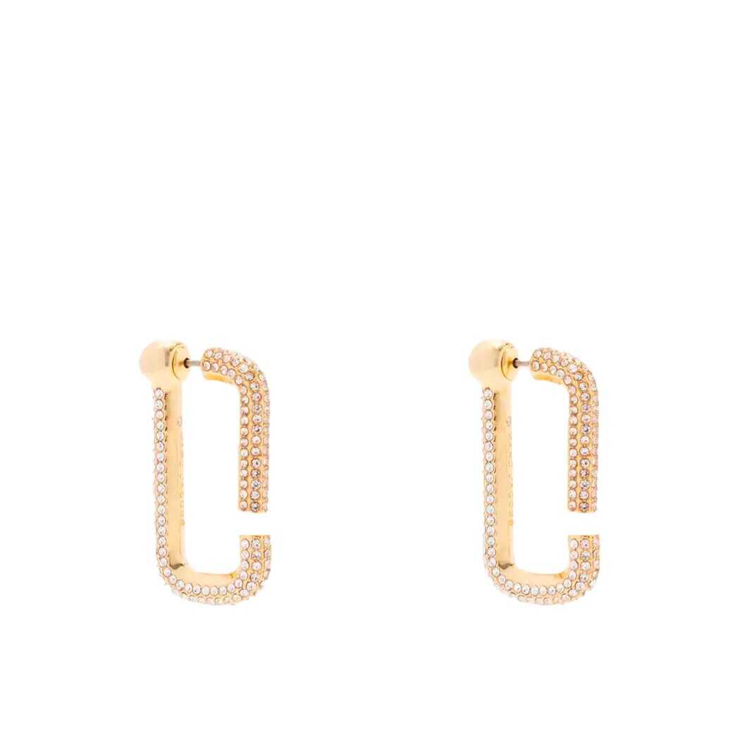 Marc Jacobs MARC JACOBS THE J MARC PAVE HOOPS GOLD EARRINGS Gold image7