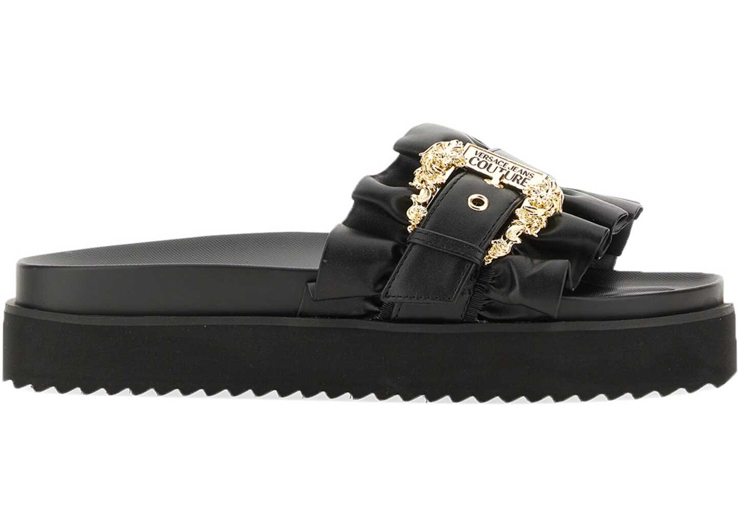 Versace Jeans Couture Sandal With Logo BLACK