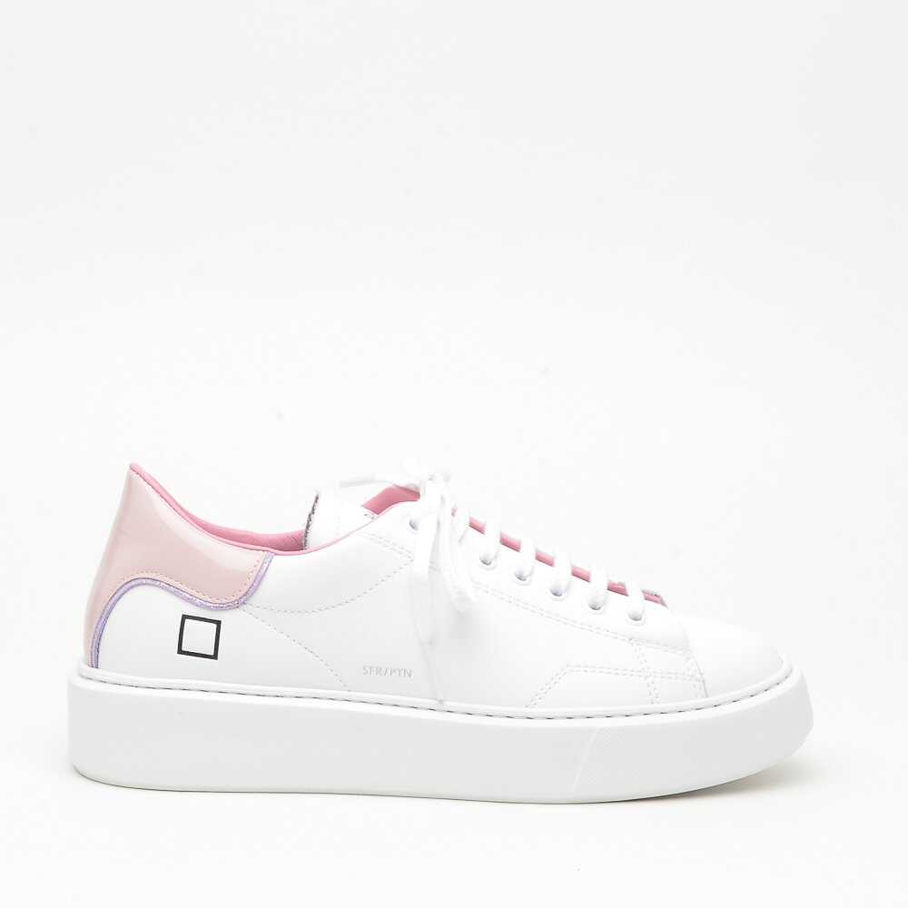 DATE Sneakers D.a.t.e. Sfera In Pelle Bianco E Rosa White image11