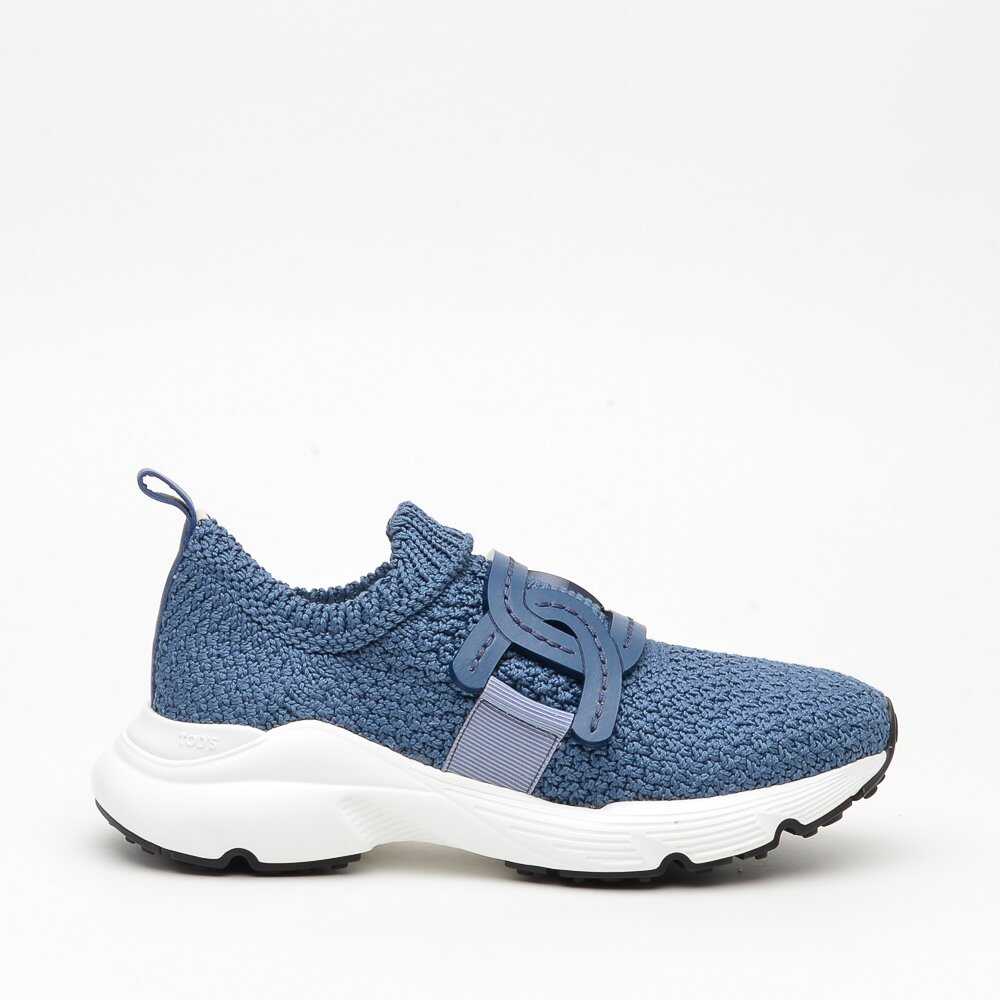 TOD'S Sneakers Slip On In Cotone Stretch Blu Blue image7