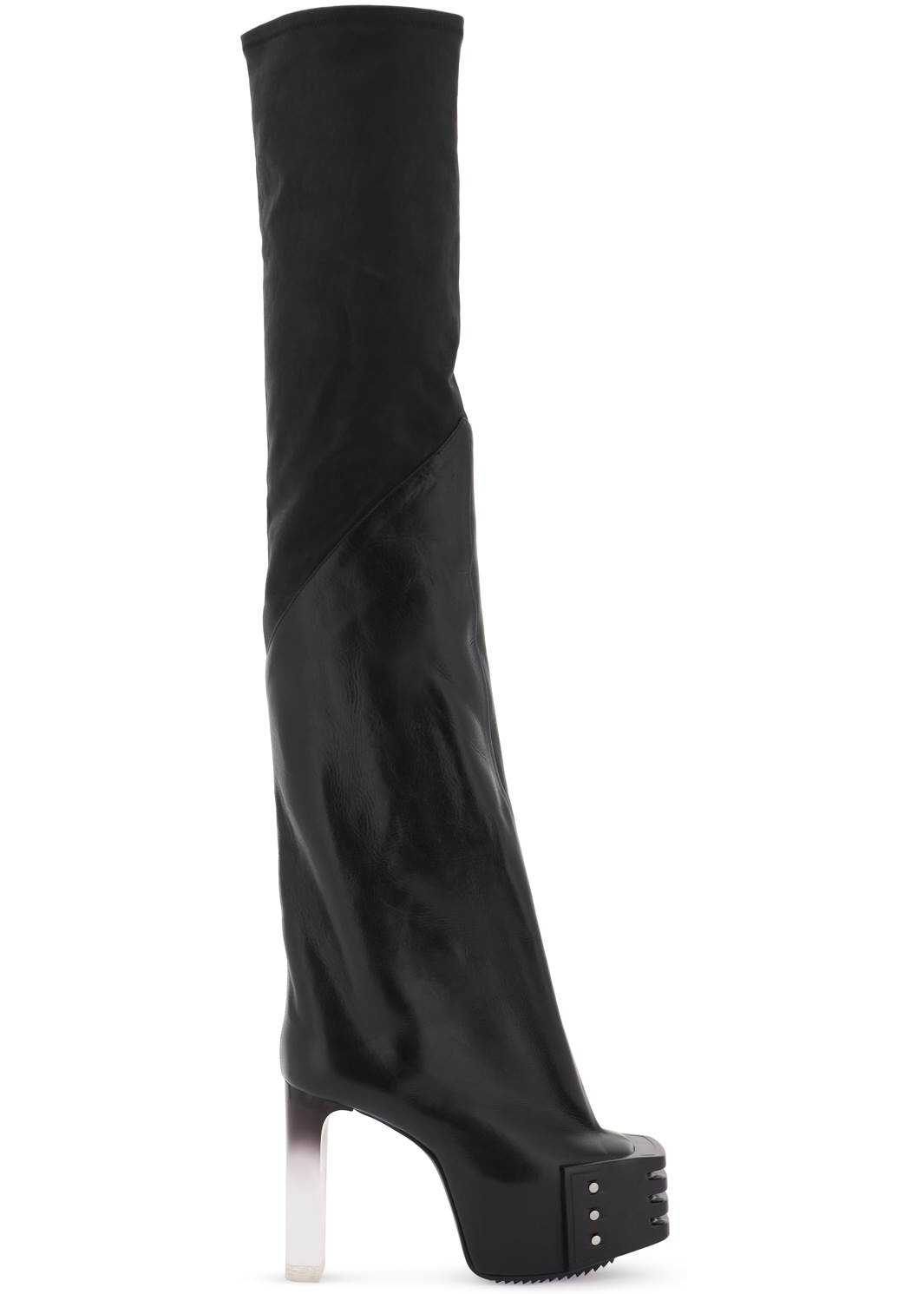 Rick Owens Boots Oblique Platforms BLACK BLACK CLEAR DEGRADE image2