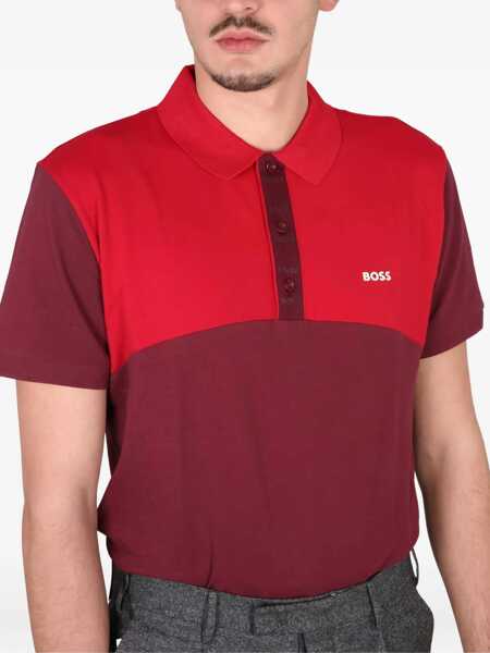 Tricouri Polo Hugo Boss Polo With Logo BORDEAUX Barbati (BM 9982751) 4