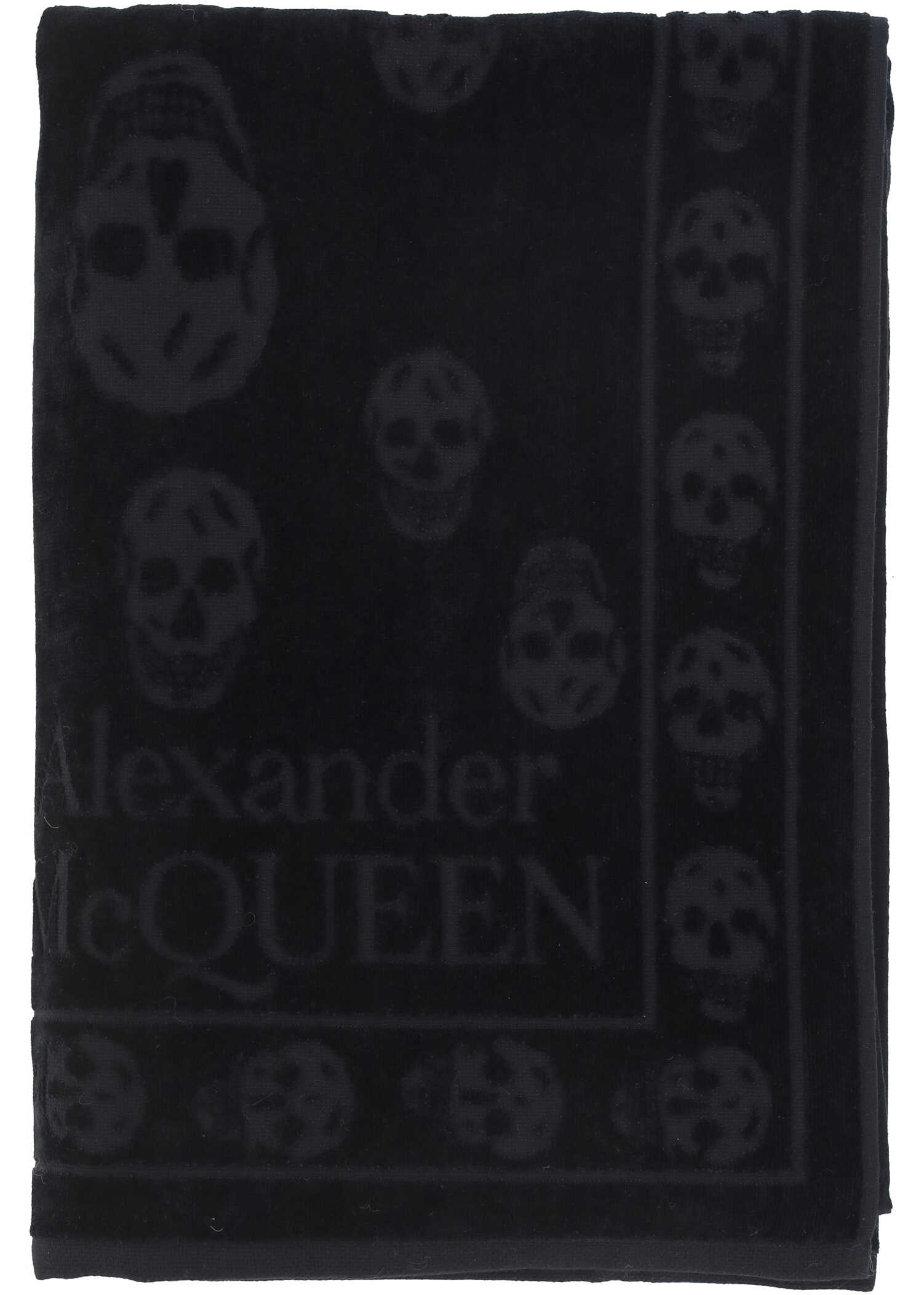 Alexander McQueen Beach Towel BLACK image0