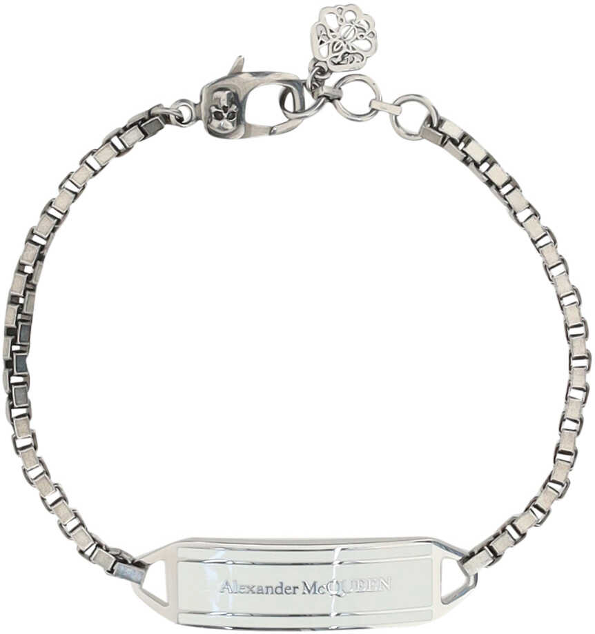 Alexander McQueen Enamel Tag Bracelet 0446+IVORY image10