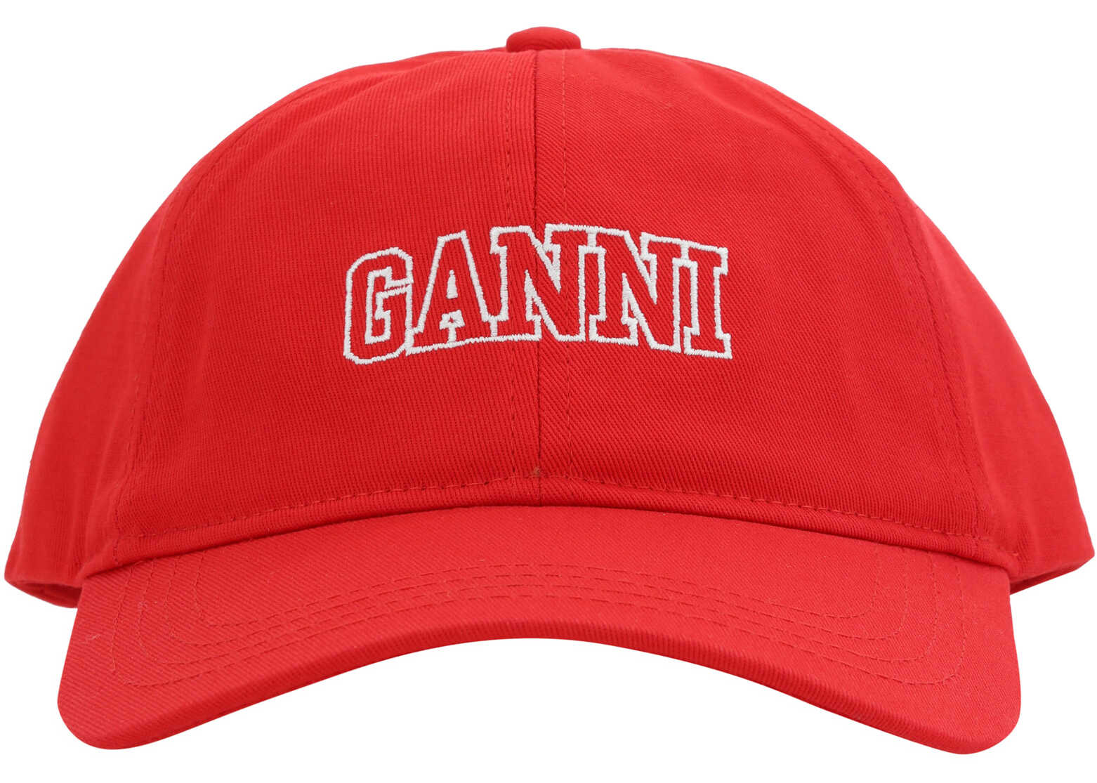 Ganni Baseball Hat FLERY RED image0