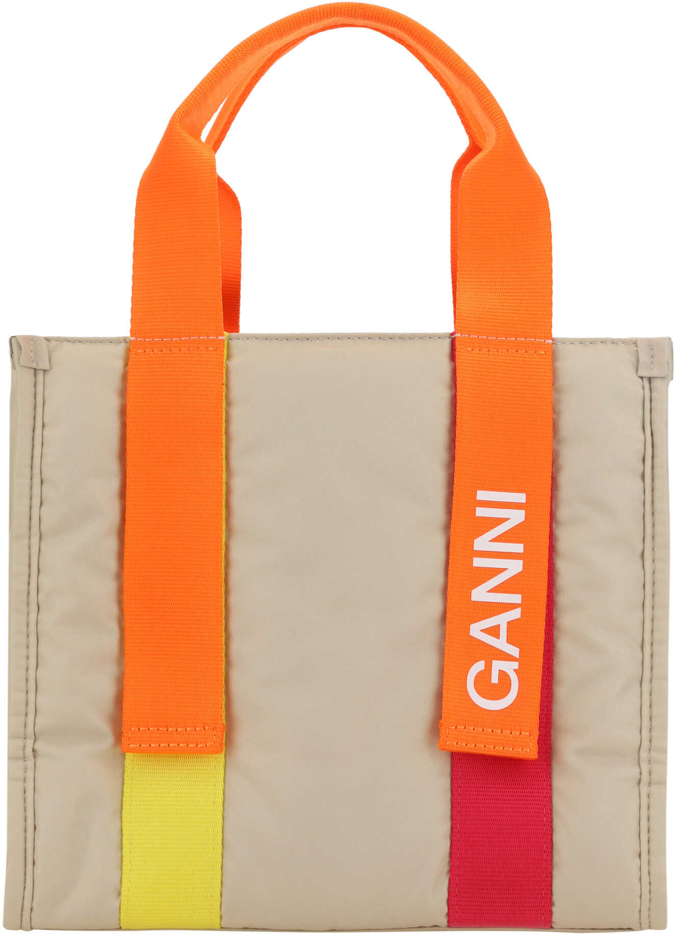 Ganni Recycled Tech Tote Bag PALE KHAKI