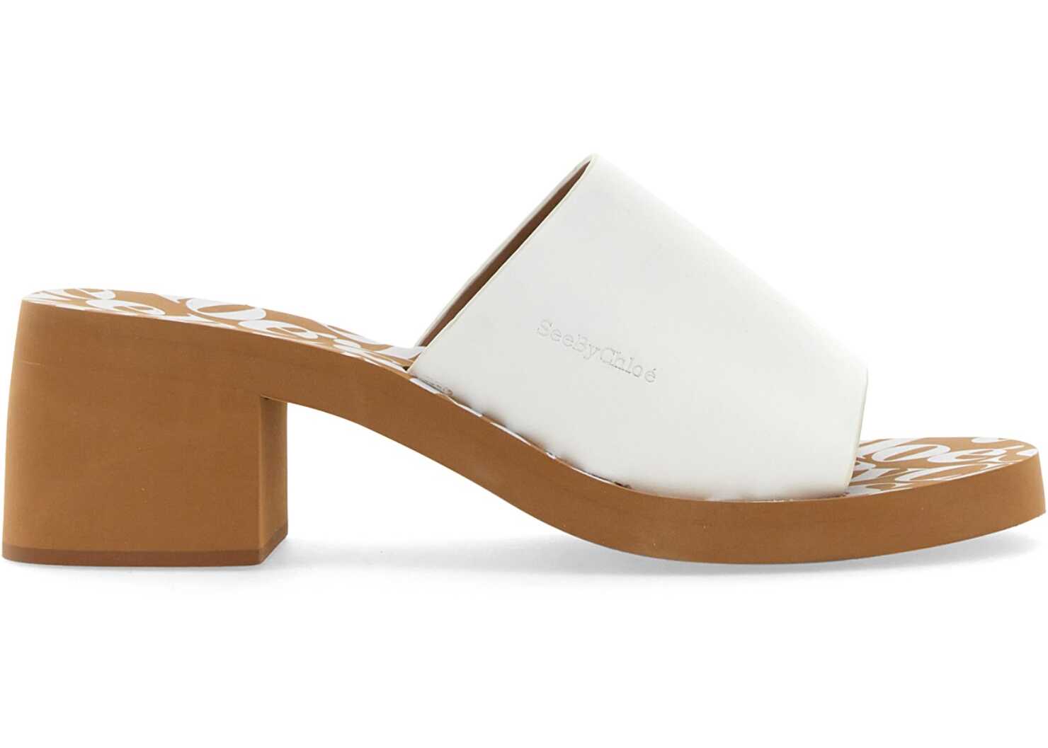 See by ChloŽ Sandal With Logo WHITE