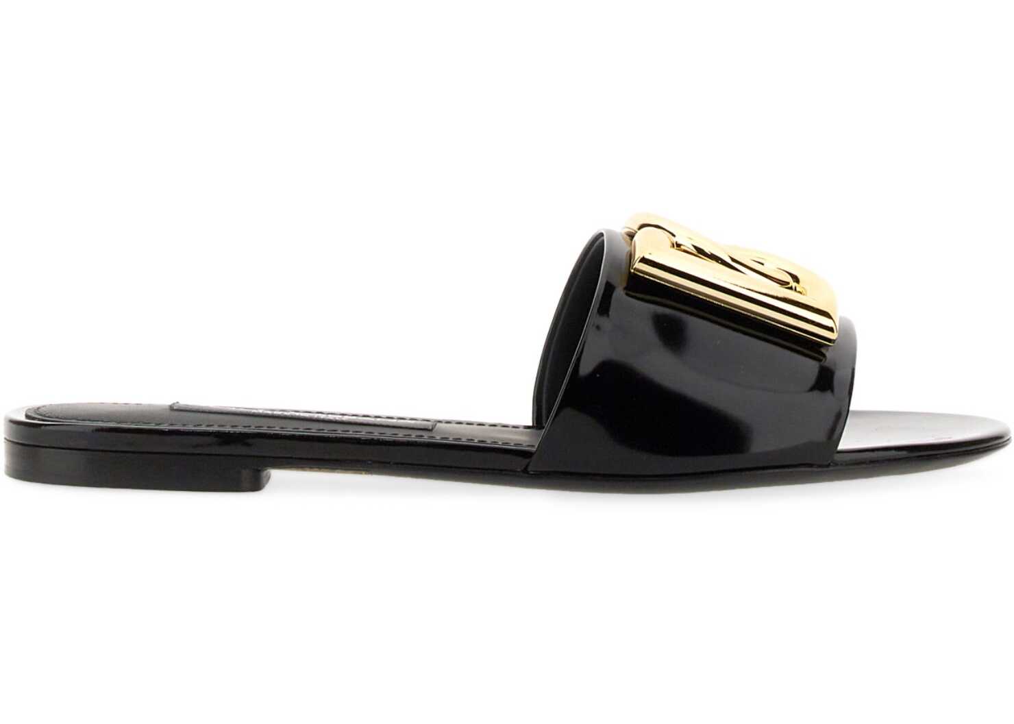 Dolce & Gabbana Dg Logo Slide Sandal BLACK