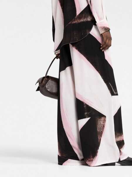 Pantaloni casual Alexander McQueen Brushstroke Graphic Pants BLACK Femei (BM 9984653) 3