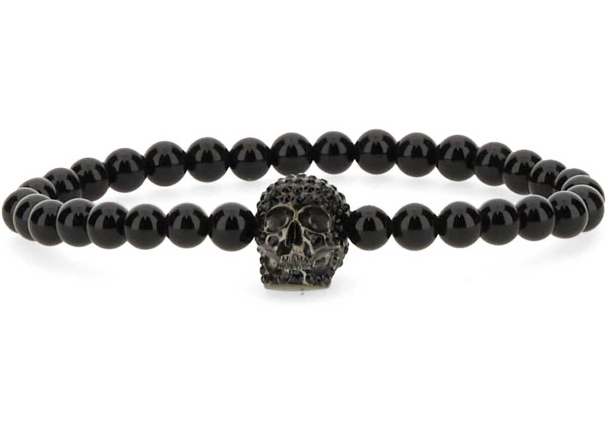 Alexander McQueen Pave Skull Bracelet BLACK image7