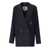 ESSENTIEL ANTWERP ESSENTIEL ANTWERP GRAFFITI2 BLACK DOUBLE-BREASTED BLAZER Black