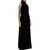 MAX MARA PIANOFORTE Long Velvet Dress In Armida Style NERO